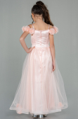 Abendkleid für Kinder Lang Lachs ABU2452