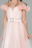 Abendkleid für Kinder Lang Lachs ABU2452