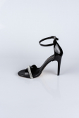 Party-Schuhe Lackleder Schwarz AB702