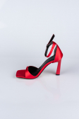Party-Schuhe Satin Rot AB700
