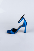 Party-Schuhe Satin Sächsischblau AB700