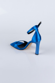 Party-Schuhe Satin Sächsischblau AB700