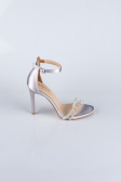 Party-Schuhe Satin Silber ABS1915