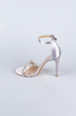 Party-Schuhe Satin Silber ABS1915