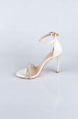 Party-Schuhe Satin Beige ABS1915