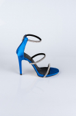 Party-Schuhe Satin Sächsischblau ABS2001
