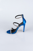 Party-Schuhe Satin Sächsischblau ABS2001