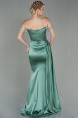 Minzgrün Abendkleid Satin Lang ABU2618