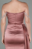 Zwiebelschale Abendkleid Satin Lang ABU2618