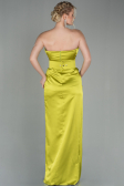 Abendkleid Lang Satin Pistaziengrün ABU2844