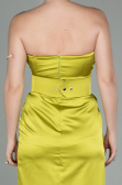 Abendkleid Lang Satin Pistaziengrün ABU2844