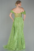 Pistaziengrün Abendkleid Lang ABU2706
