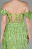 Pistaziengrün Abendkleid Lang ABU2706