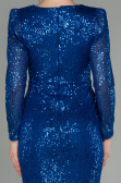 Abendkleid Lang Schuppig Sächsischblau ABU2859