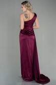Abschlusskleid Lang Satin Kirschrot ABU2173