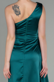 Abschlusskleid Lang Satin Smaragdgrün ABU2173