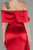 Abendkleid Lang Satin Rot ABU2893
