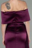 Abendkleid Lang Satin Kirschrot ABU2893