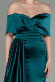 Abendkleid Lang Satin Smaragdgrün ABU2893