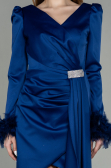 Partykleid Kurz Satin Marineblau ABU2902