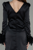 Partykleid Kurz Satin Schwarz ABU2902