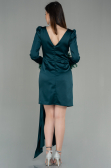 Partykleid Kurz Satin Smaragdgrün ABU2902