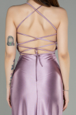Lavendel Abschlusskleid Satin Lang ABU2800