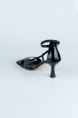 Party-Schuhe Lackleder Schwarz ABR1108