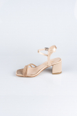 Party-Schuhe Satin Hautfarben ABS1104