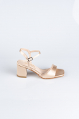 Party-Schuhe Satin Hautfarben ABS1107