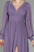 Standesamtkleid Lang Chiffon Lavendel ABU1702