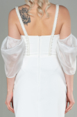 Partykleid Lang Weiß ABU2911