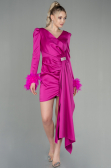 Partykleid Kurz Satin Fuchsie ABU2902
