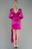 Partykleid Kurz Satin Fuchsie ABU2902