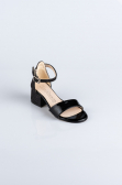Kinderschuhe Lackleder-Glitzernd Schwarz SE768
