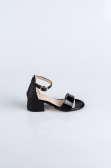 Kinderschuhe Lackleder-Glitzernd Schwarz SE768