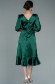Partykleid Midi Satin Smaragdgrün ABK1409
