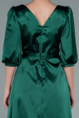 Partykleid Midi Satin Smaragdgrün ABK1409