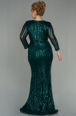 Abendgarderobe In Großen Größen Lang Smaragdgrün ABU1043