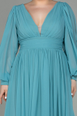 Minzgrün Kleider İn Großen Größen Chiffon Lang ABU1988