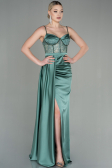 Türkis Abendkleid Satin Lang ABU2130