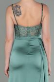 Türkis Abendkleid Satin Lang ABU2130