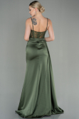 Abendkleid Lang Satin Khaki ABU2130