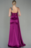 Fuchsie Abendkleid Satin Lang ABU2130