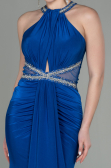Abendkleid im Meerjungfrau-Stil Lang Sächsischblau ABU2940