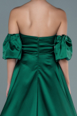 Abendkleid Lang Satin Smaragdgrün ABU2614