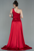 Abendkleid Lang Satin Rot ABU2933