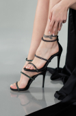 Party-Schuhe Haut Schwarz ABC8001
