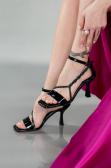 Party-Schuhe Lackleder Schwarz ABR1108