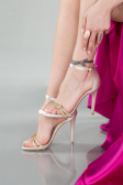 Party-Schuhe Satin Beige ABS1915